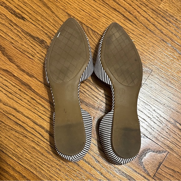Merona Bernice D’Orsay Woven Stripe Ballet Flats Navy Ivory 7.5 - Picture 5 of 5